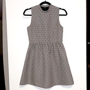 Forever 21 Mod Geo Fit & Flare Dress - B&W